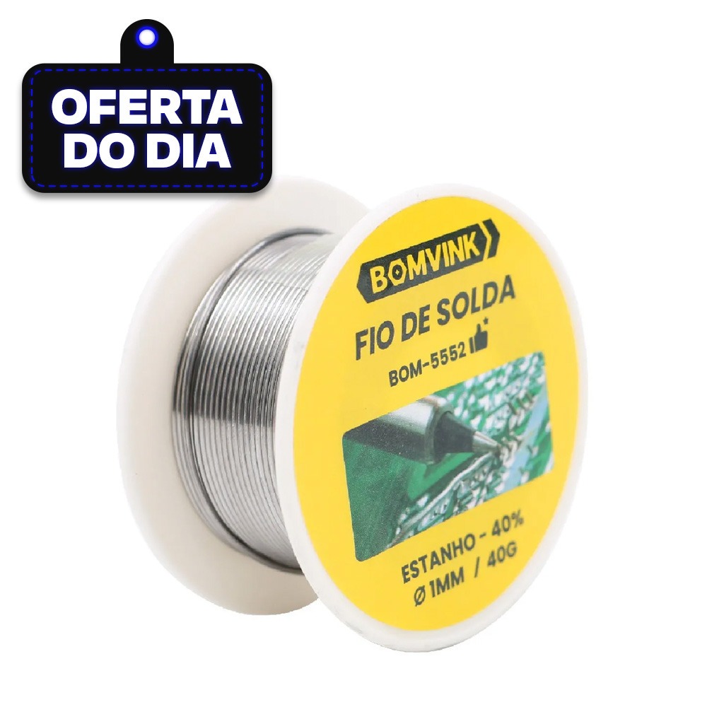 Estanho em fio para solda espessura de 1 mm 