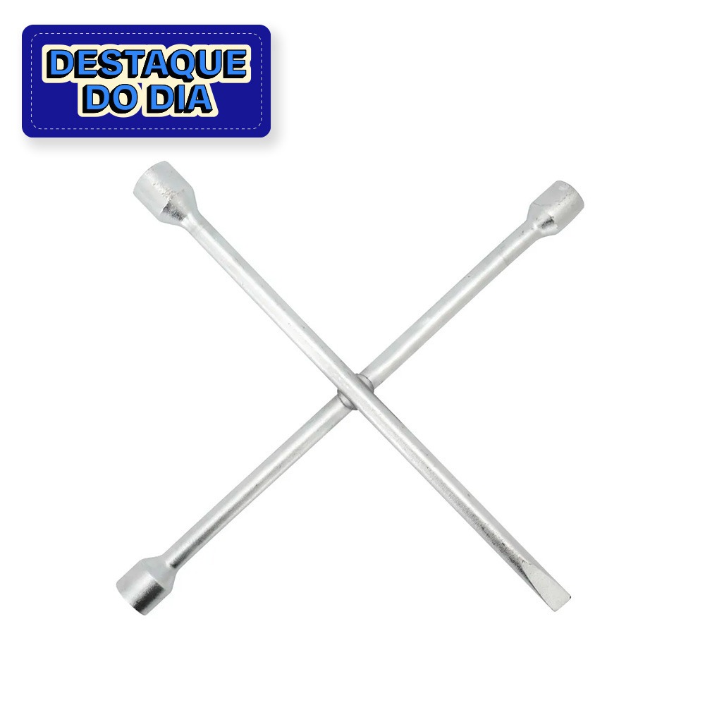 Chave de roda tipo cruz 17 x 1 9 x 21 mm - RZ-CRC