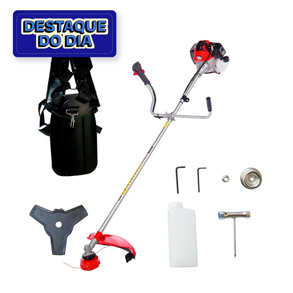 Ro�adeira lateral a gasolina 2 hp 52cc 2T cabo bipartido