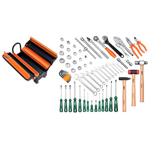 Caixa de ferramentas profissional com rodas 65 pe�as - Cargobox