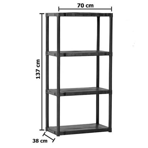 Estante plástica com 4 prateleiras - PTR08 Estante plástica com 4 prateleiras - PTR08