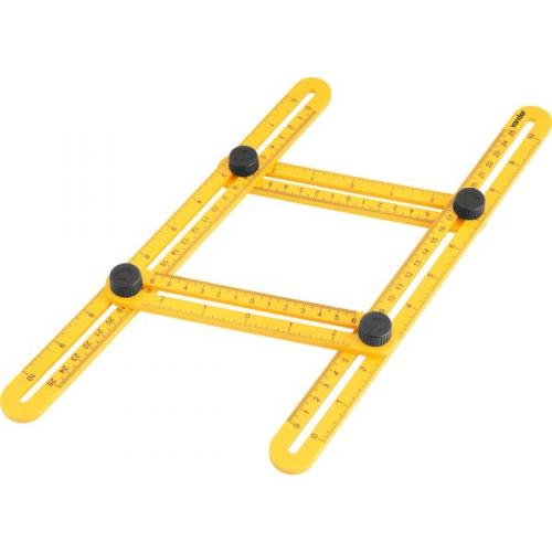 Esquadro plástico ajustável com 4 réguas Esquadro plástico ajustável com 4 réguas