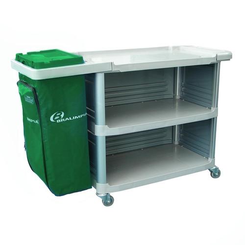 Carro funcional extra com 1 bolsa com fechamento Carro funcional extra com 1 bolsa com fechamento