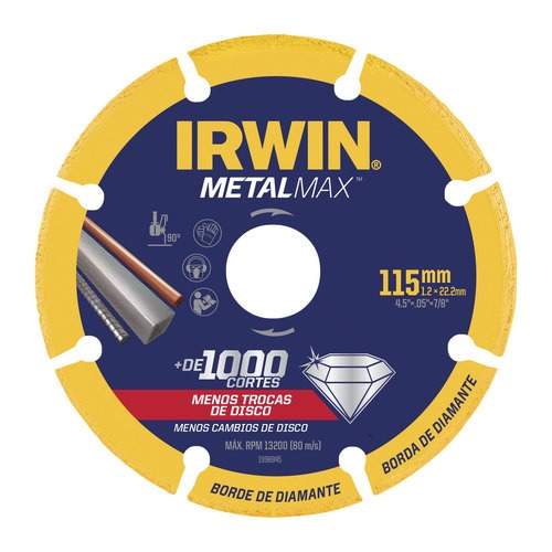 Disco diamantado 115 mm para metais - Metalmax