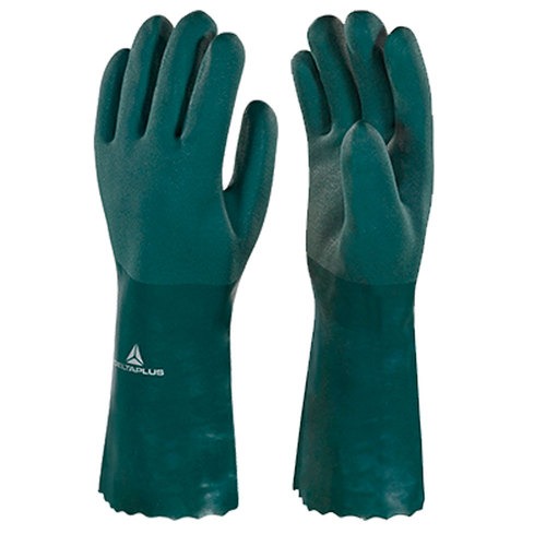 Luva de pvc �spera 35 cm verde G