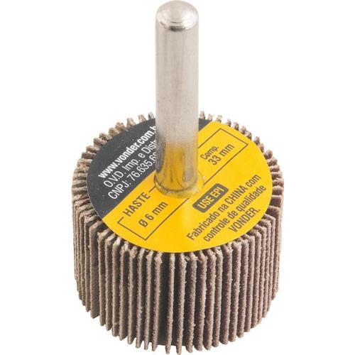 Roda de lixa 30 mm x 20 mm com haste grão 120 Roda de lixa 30 mm x 20 mm com haste grão 120