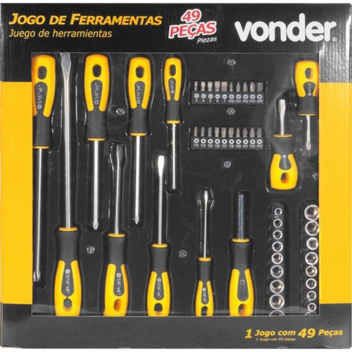 Jogo de ferramentas manuais com 49 pe�as