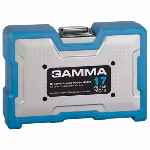 Kit de brocas e acess�rios para madeira com estojo 17 pe�as - G19534AC
