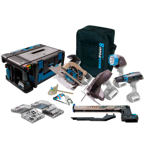Kit Multifun��o a bateria 18V 8 em 1 MaksiPower 8 - MP/8 Blue  110V/220V