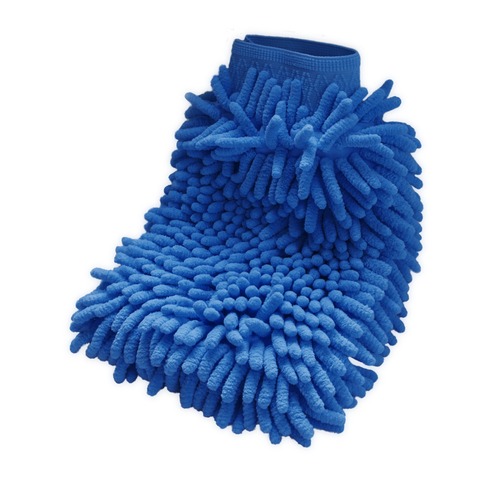 Luva de microfibra multiuso azul Luva de microfibra multiuso azul