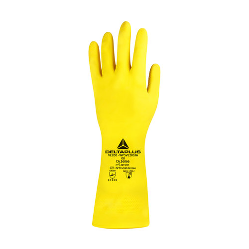 Luva de l�tex flocada forrada 30 cm - VE200