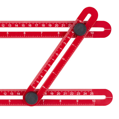 Esquadro pl�stico ajust�vel com 4 r�guas - 61878 