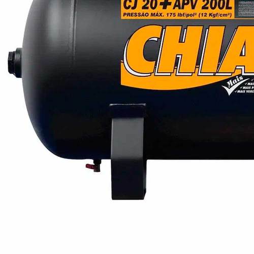 Compressor de ar 20 p�s 200l 5 hp 175 lbs monof�sico - CJ 20+ APV 200L  220V