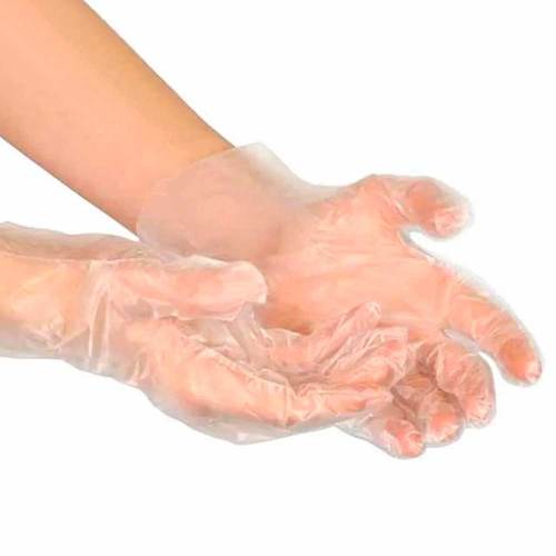 Luva pl�stica descart�vel pacote com 50 pares