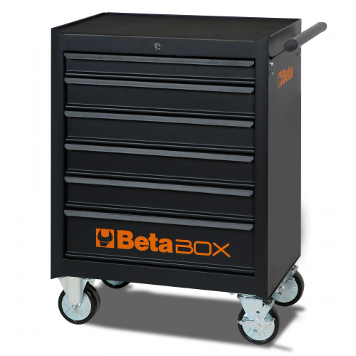 Carrinho para ferramentas com 6 gavetas preto - C04-BOX Carrinho para ferramentas com 6 gavetas preto - C04-BOX