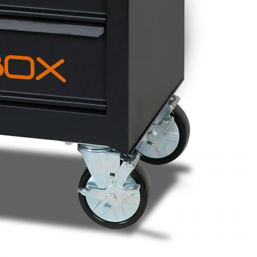Carrinho para ferramentas com 6 gavetas preto - C04-BOX Carrinho para ferramentas com 6 gavetas preto - C04-BOX