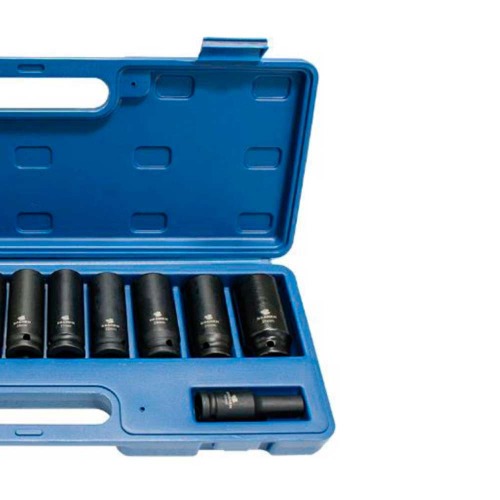 Jogo de soquete de impacto sextavado 10 � 27 mm encaixe 1/2