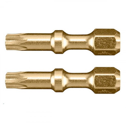 Bits hexalobular de tor��o T25 encaixe 1/4 x 30 mm 2 pe�as - Impact Gold