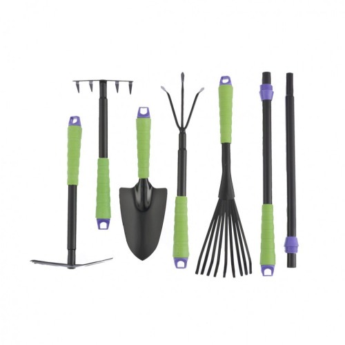Jogo de ferramentas para jardinagem com cabo extens�vel 7 pe�as - 6302055