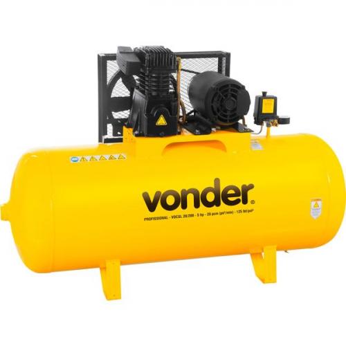 Compressor de ar 20 p�s 183L 5 hp 125 lbs trif�sico - VDCSL 