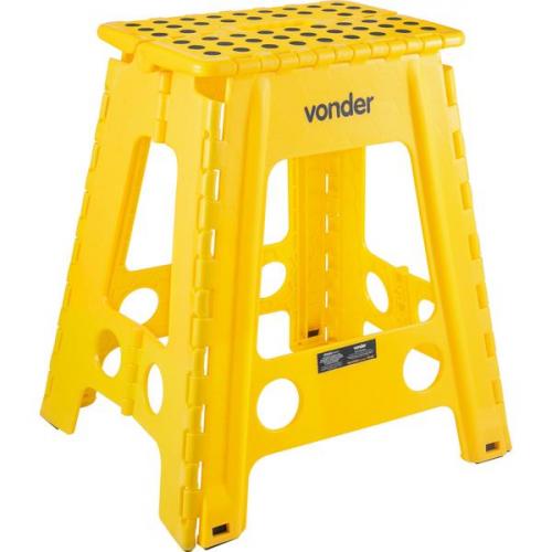 Banqueta pl�stica dobr�vel altura 450mm amarela