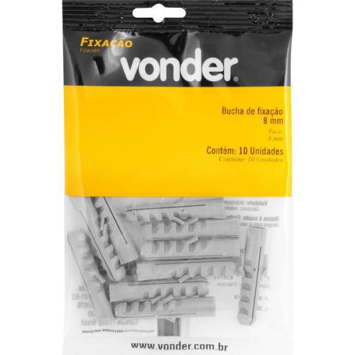 Bucha de fixa��o 8 mm cartela com 10 pe�as 