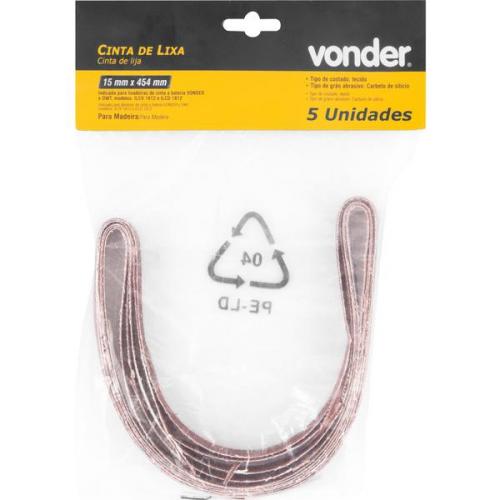 Cinta de lixa 15 mm x 454 mm G 180 com 5 pe�as  