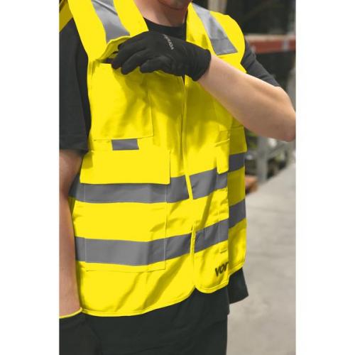 Colete refletivo tipo blus�o com bolso amarelo - CV 106  
