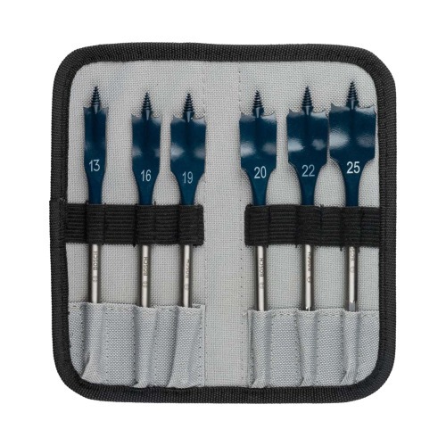 Jogo de brocas chata para madeira 13 a 25 mm com 6 pe�as - Self Cut Speed