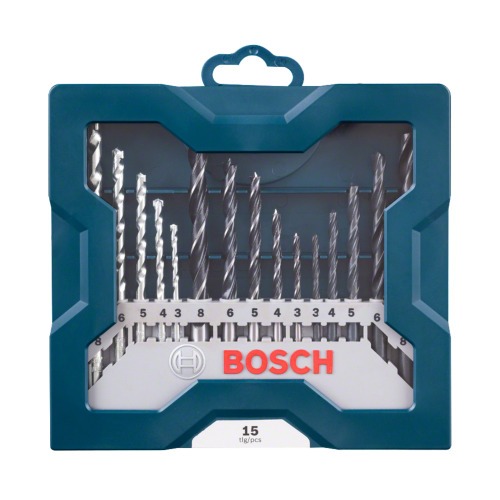 Jogo de brocas para Concreto, Metal e Madeira 15 pe�as - X-Line