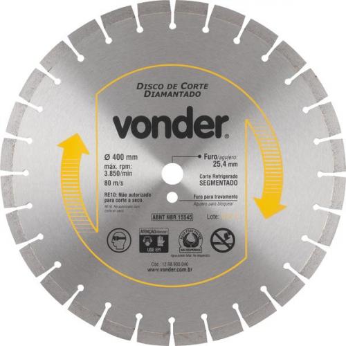 Disco diamantado segmentado 400 mm para refrat�rios - F25