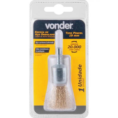 Escova de a�o ondulado tipo pincel 19 mm