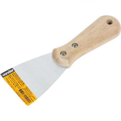 Esp�tula de a�o 6 cm com cabo de madeira 