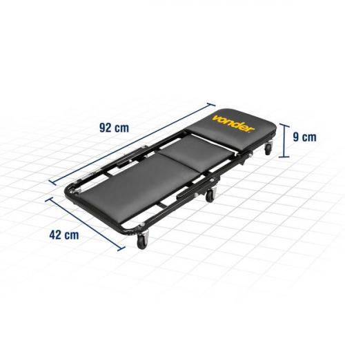 Carrinho esteira/banqueta para mecânico 92 cm 110 kg 2 em 1 Carrinho esteira/banqueta para mecânico 92 cm 110 kg 2 em 1