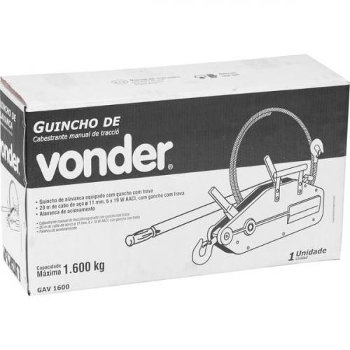 Guincho de alavanca 1,6 tonelada x 20 m - GAV 1600 