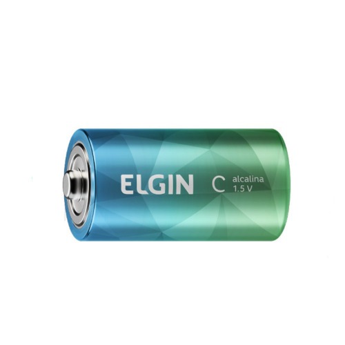 Pilha alcalina m�dia C com 2 unidades 