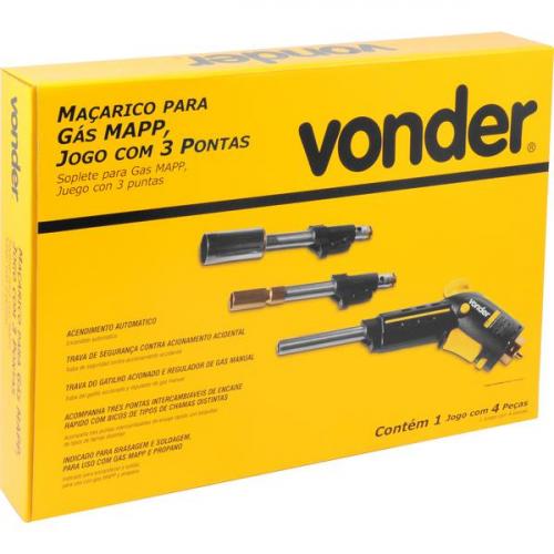 Maçarico para gás MAPP jogo com 3 pontas - 74.42.003.000 Maçarico para gás MAPP jogo com 3 pontas - 74.42.003.000