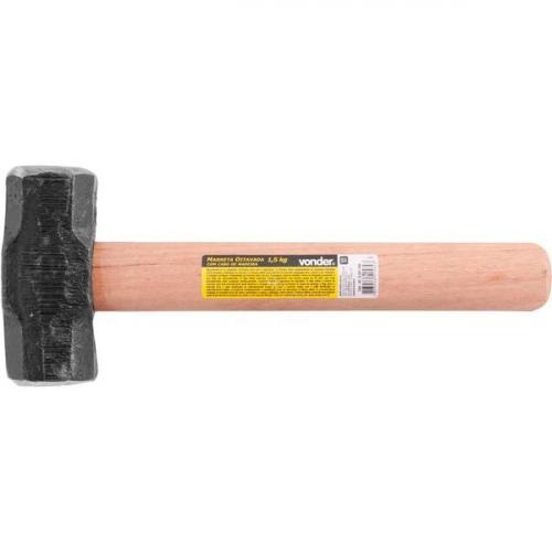 Marreta oitavada 1,5 kg com cabo de madeira envernizado - 30.78.001.500