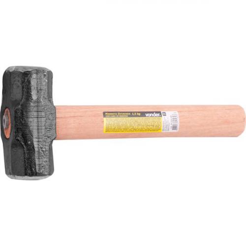 Marreta oitavada 1,5 kg com cabo de madeira envernizado - 30.78.001.500