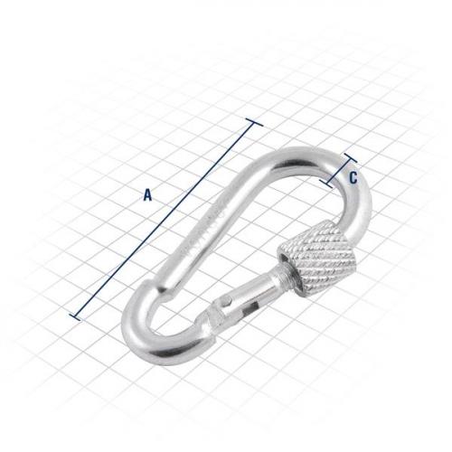 Mosquet�o com trava roscada 4 x 40 mm - 35.68.440.000