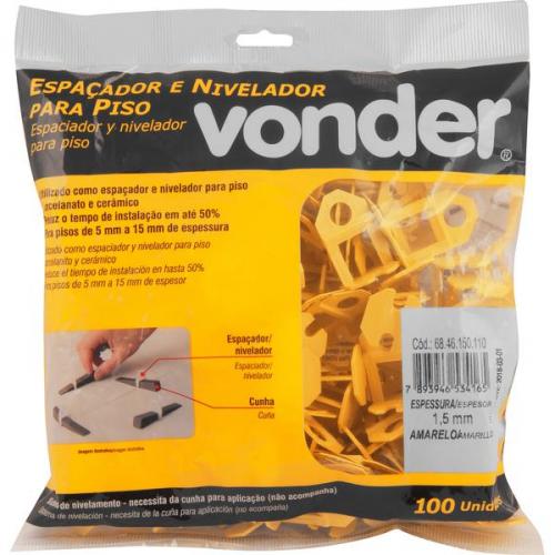 Espa�ador e nivelador para piso 1,5 mm com 100 pe�as