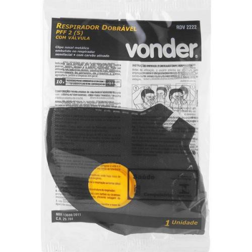 M�scara de prote��o com carv�o ativado com v�lvula PFF2 RDV 2222 - 70.48.222.220
