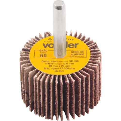 Roda de lixa 40 x 25 mm com haste gr�o 60 