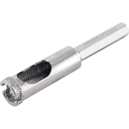 Serra copo diamantada 12 mm refrigerada com haste 6,3 mm - 36.17.000.012