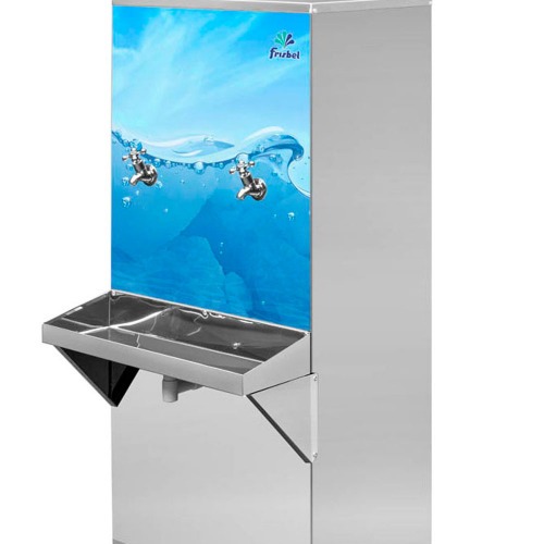 Bebedouro industrial de coluna 50 litros em a�o inox - B50  110V