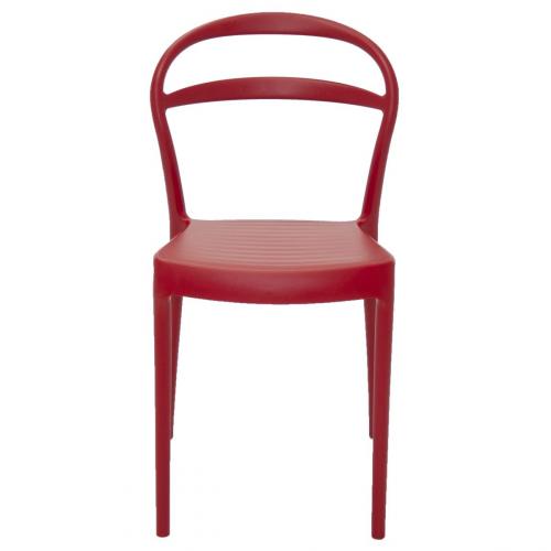 Cadeira com encosto vazado em polipropileno e fibra de vidro vermelho - Sissi Cadeira com encosto vazado em polipropileno e fibra de vidro vermelho - Sissi