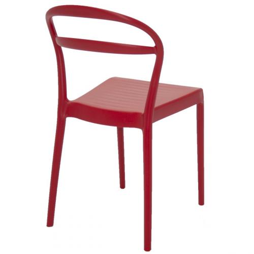 Cadeira com encosto vazado em polipropileno e fibra de vidro vermelho - Sissi Cadeira com encosto vazado em polipropileno e fibra de vidro vermelho - Sissi