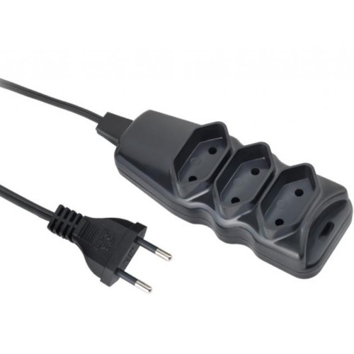 Extensão elétrica 10 metros 3 tomadas 2 x 0,75mm 10A 2P 110V/220V Extensão elétrica 10 metros 3 tomadas 2 x 0,75mm 10A 2P 110V/220V