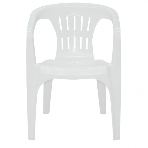 Cadeira pl�stica com bra�os branca - Atalaia