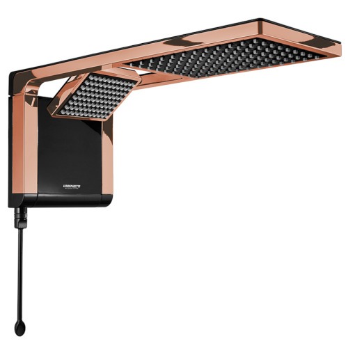 Chuveiro eletr�nico 5500 watts 110V preto ros� gold- Acqua Duo Ultra